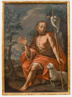 Gerahmtes Öl aus dem 18. Jahrhundert - Saint John the Baptist