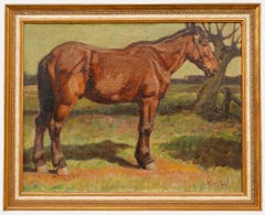 Gerahmtes Öl von 1910 - Das Arbeitspferd