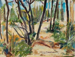 Framed 1978 Oil - Through the Trees