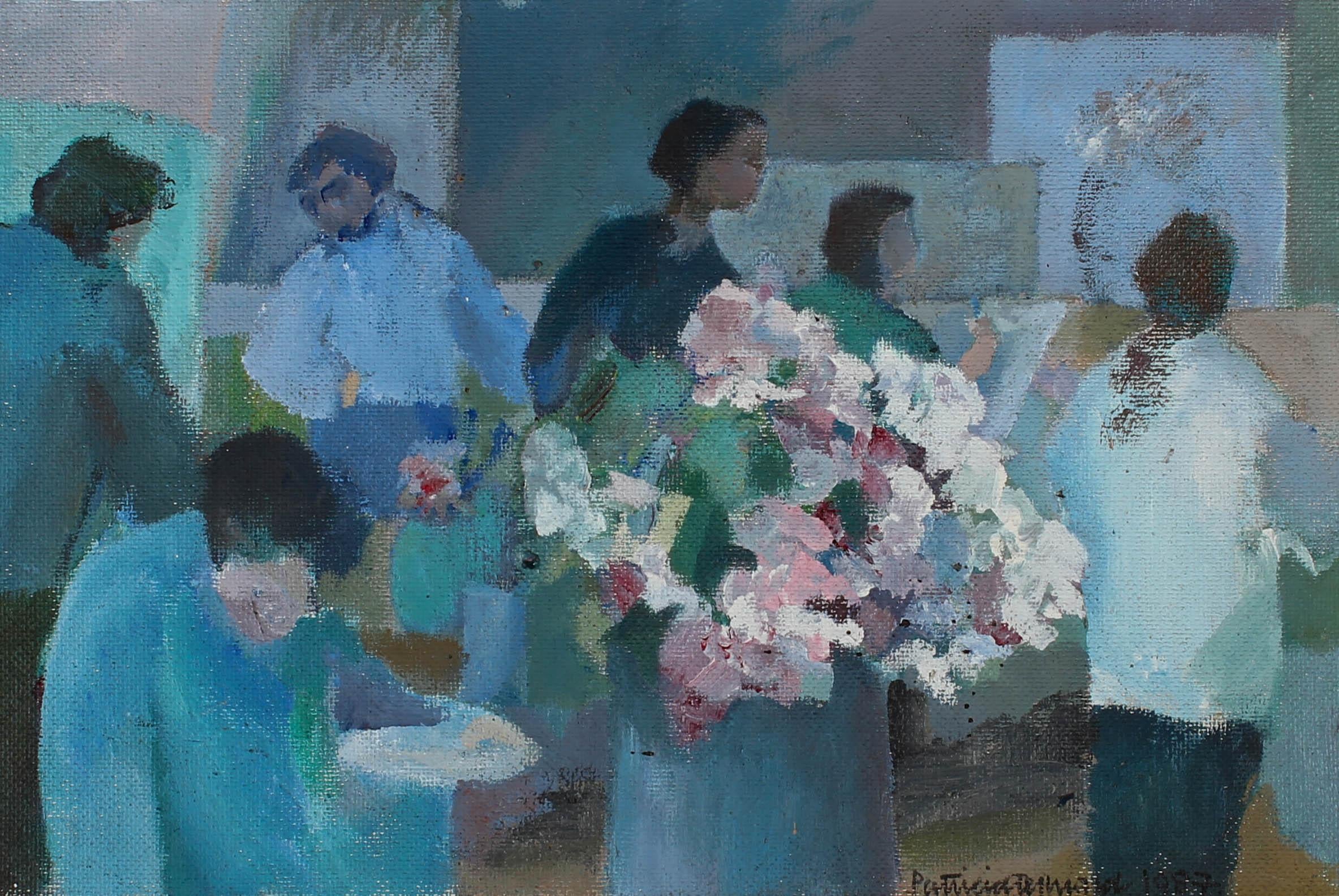 Gerahmtes Ölgemälde – Stillleben-Kunstkurs, 1987 – Painting von Unknown