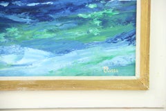 Framed 1990s Seascape Oil Painting on Artist Board, 10x12.5\"