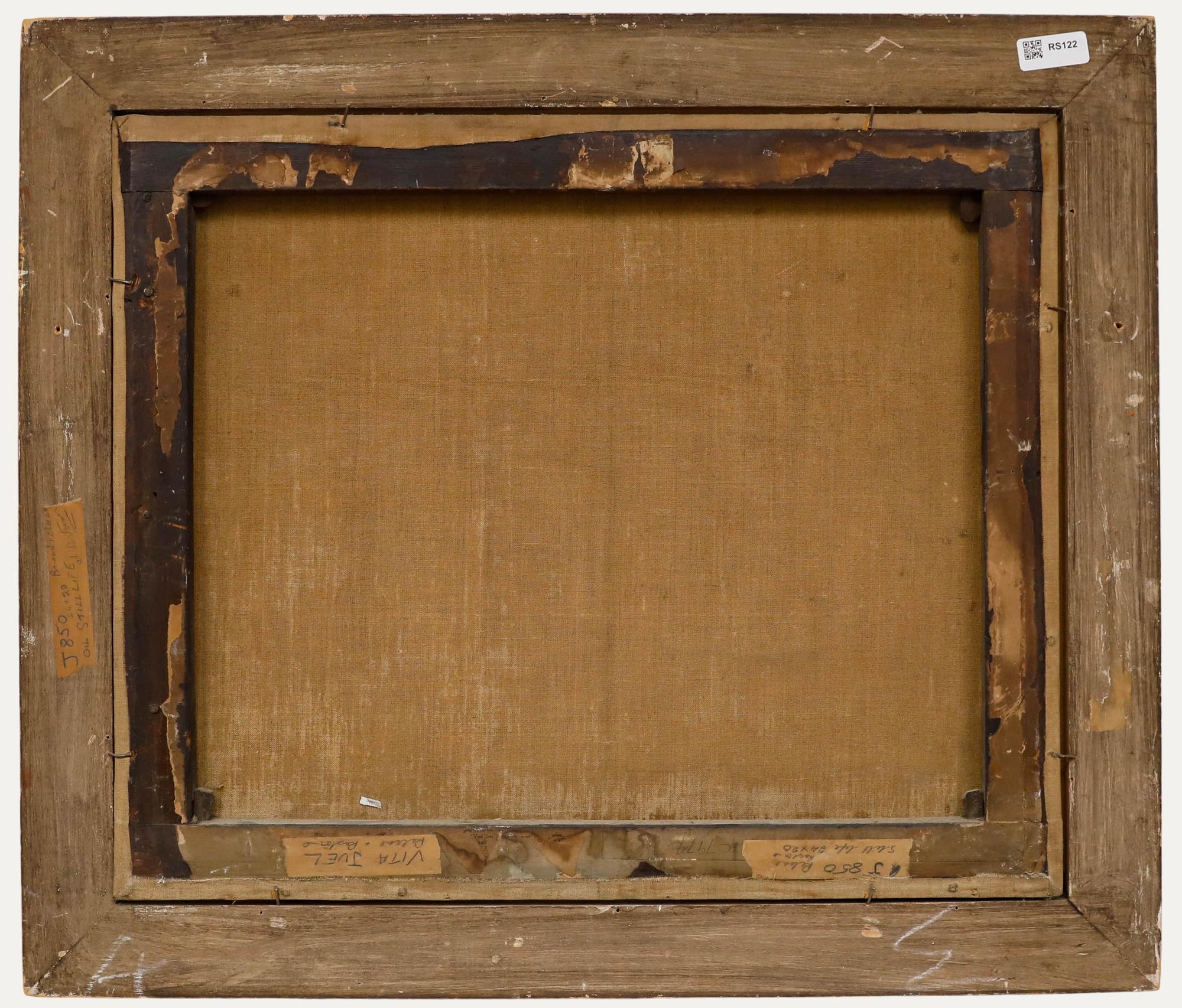 Gerahmtes Öl aus dem 19. Jahrhundert - A Ploughman's Lunch (Braun), Still-Life Painting, von Unknown