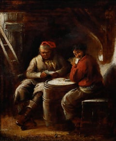 Framed 19th Century Oil - A Winning Hand