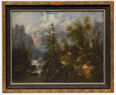 Framed 19th Century Oil - Alpine Valley