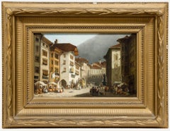 Antique Framed 19th Century Oil - Bolzano