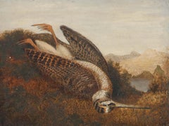 Gerahmtes Öl aus dem 19. Jahrhundert - Tote Schnepfe