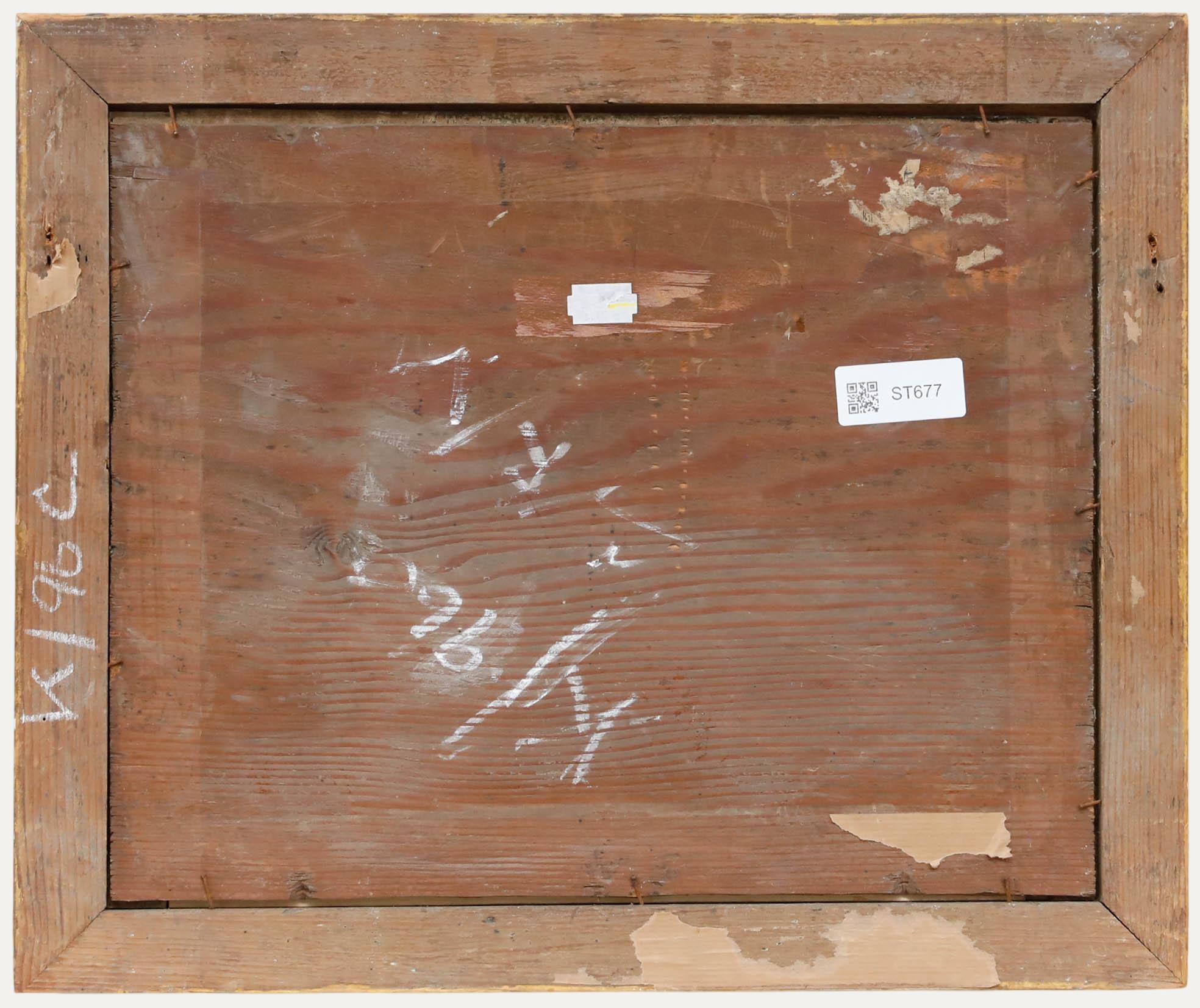 Huile encadrée du 19ème siècle - Bécassine morte - Marron Still-Life Painting par Unknown