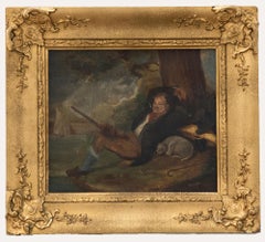 Framed 19th Century Oil - Man with a Wooden Leg