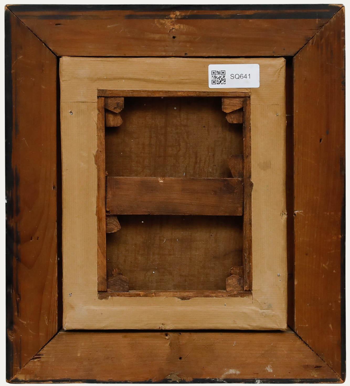 Huile du 19e siècle encadrée - Portrait d'un Gentleman - Noir Portrait Painting par Unknown