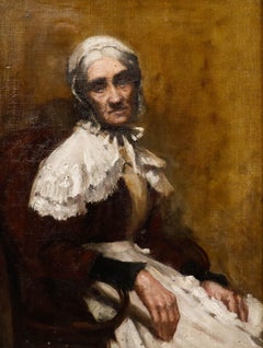Framed 19th Century Oil - Portrait of an Elderly Lady