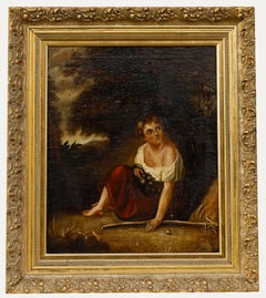 Framed 19th Century Oil - Resting in a Wooded Glade