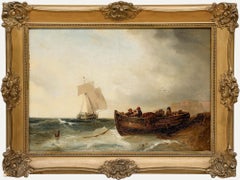 Olio del XIX secolo con cornice - Ritorno a casa