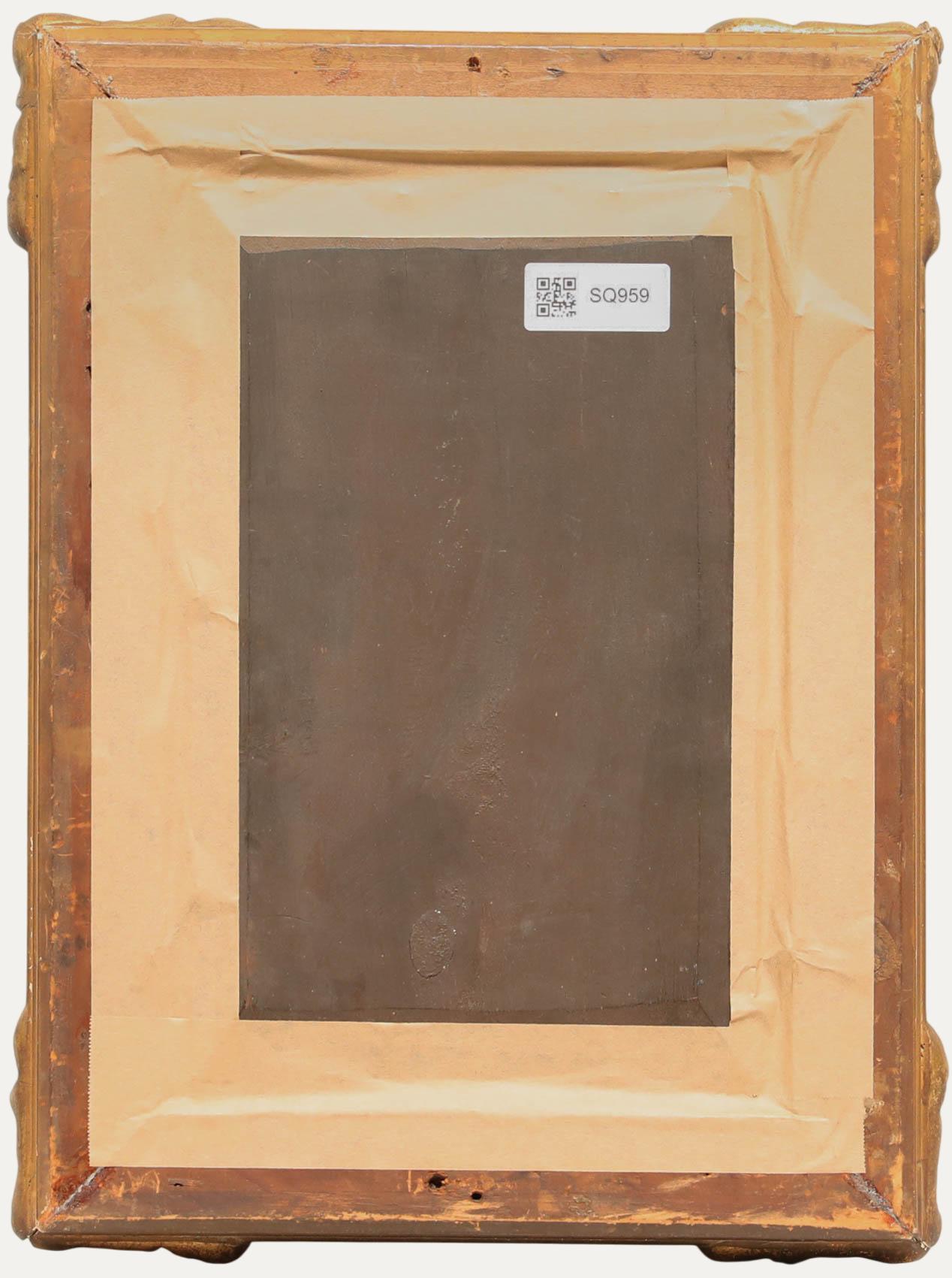 Framed 19th Century Oil - The Soldier - Brown Figurative Painting by Unknown