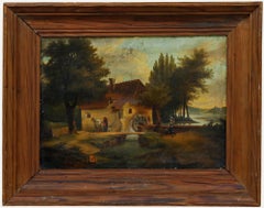 Framed 19th Century Oil - The Watermill