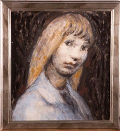 Framed 20th Century Acrylic - Blonde Haired Woman