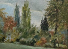 Framed 20th Century Oil - Arboretum Trees