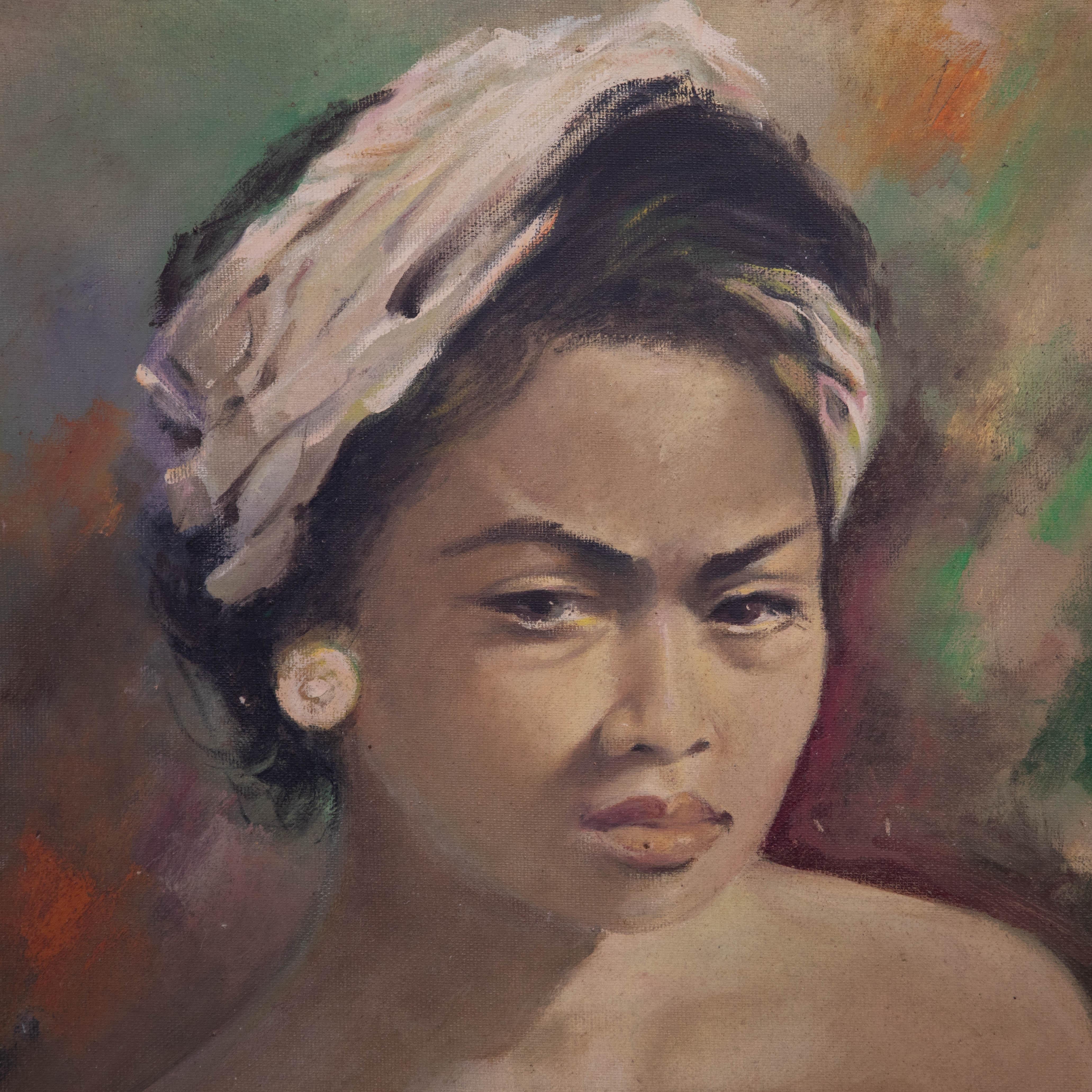 Framed 20th Century Oil - Balinese Beauty 1