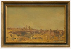 Framed 20th Century Oil - City in the Middle East