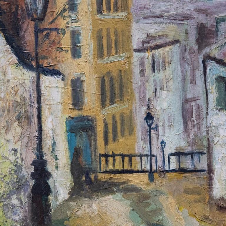 Framed 20th Century Oil - City Outlook For Sale 1