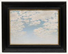 Framed 20th Century Oil - Cloudlets