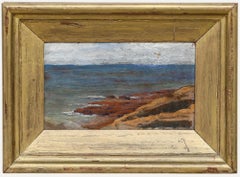 Framed 20th Century Oil - Coastal Study