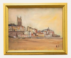 Framed 20th Century Oil - Cromer Beach at Dusk