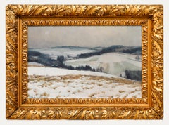 Framed 20th Century Oil - Fields of Snow Framed 20th Century Oil - Fields of Snow