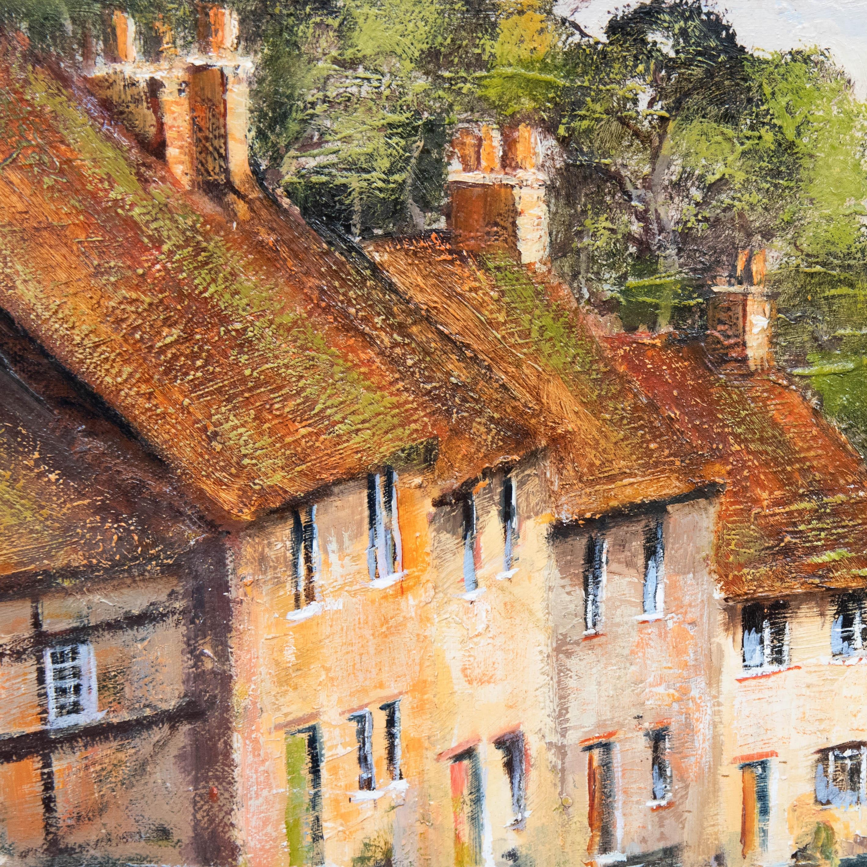 Framed 20th Century Oil - Gold Hill, Shaftesbury For Sale 1