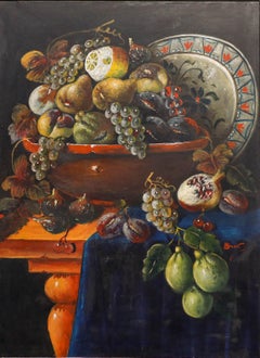 Framed 20th Century Oil - Medley of Fruit