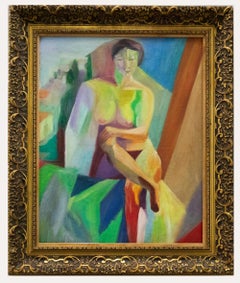 Framed 20th Century Oil - Modernist Nude