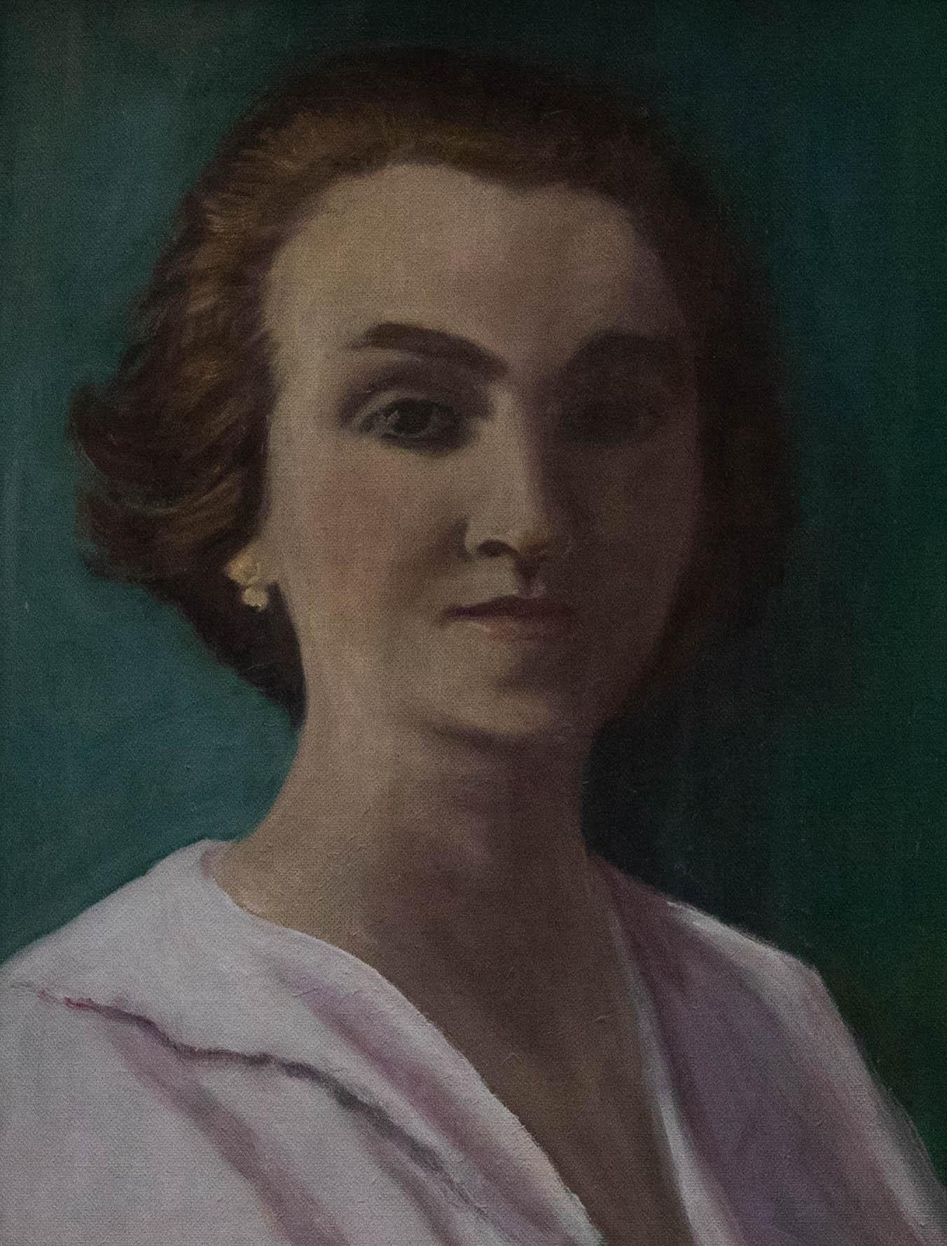 Framed 20th Century Oil - Portrait of a Women - Painting by Unknown
