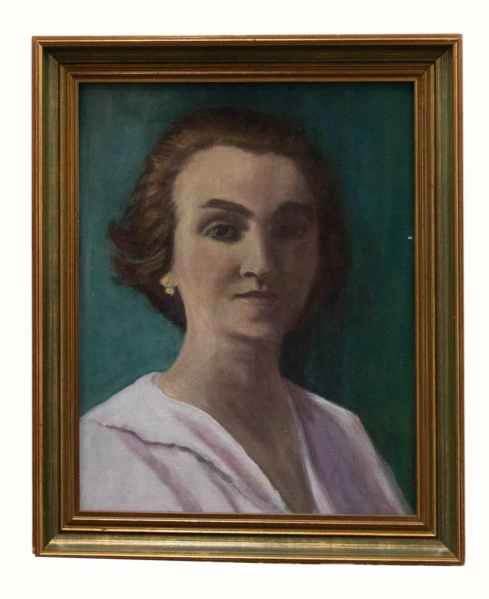 Unknown Portrait Painting - Framed 20th Century Oil - Portrait of a Women