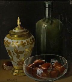 Framed 20th Century Oil - Still Life with Chestnuts