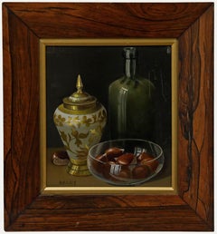 Framed 20th Century Oil - Still Life with Chestnuts