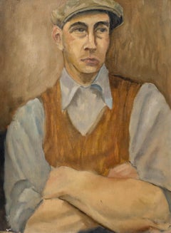 Framed 20th Century Oil - The Farm Hand