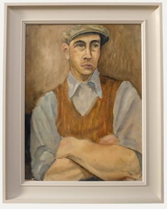 Framed 20th Century Oil - The Farm Hand