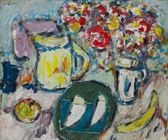 Framed 20th Century Oil - The Kitchen Table