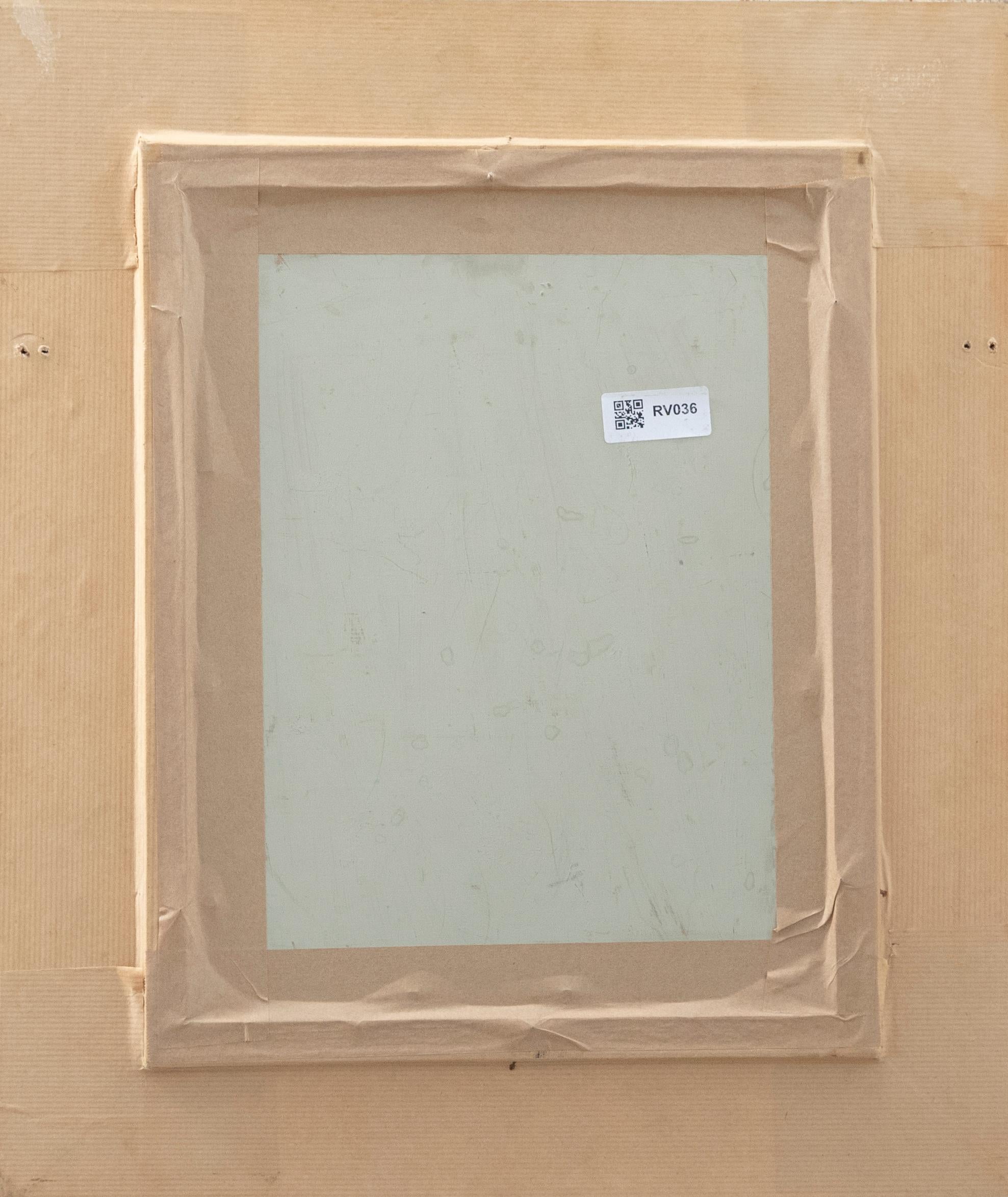 Óleo enmarcado del siglo XX - La ventana de la cocina - Still-Life Painting Marrón de Unknown