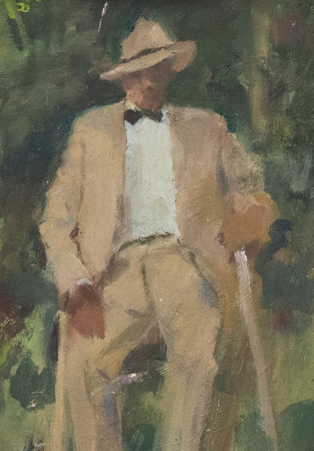 Olio del XX secolo incorniciato - Il vestito estivo - Painting di Unknown