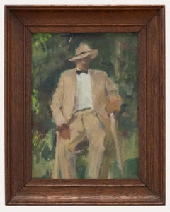 Vintage Framed 20th Century Oil - The Summer Suit