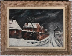 Framed 20th Century Oil - Winter Storm