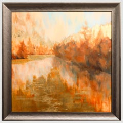 Framed Contemporary Oil - Autumn Colour