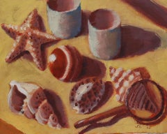 Framed Contemporary Oil - Still Life with Seashells