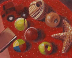 Framed Contemporary Oil - Still Life with Starfish