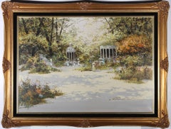 Framed Continental School 20th Century Oil - Italian Gardens in Summer