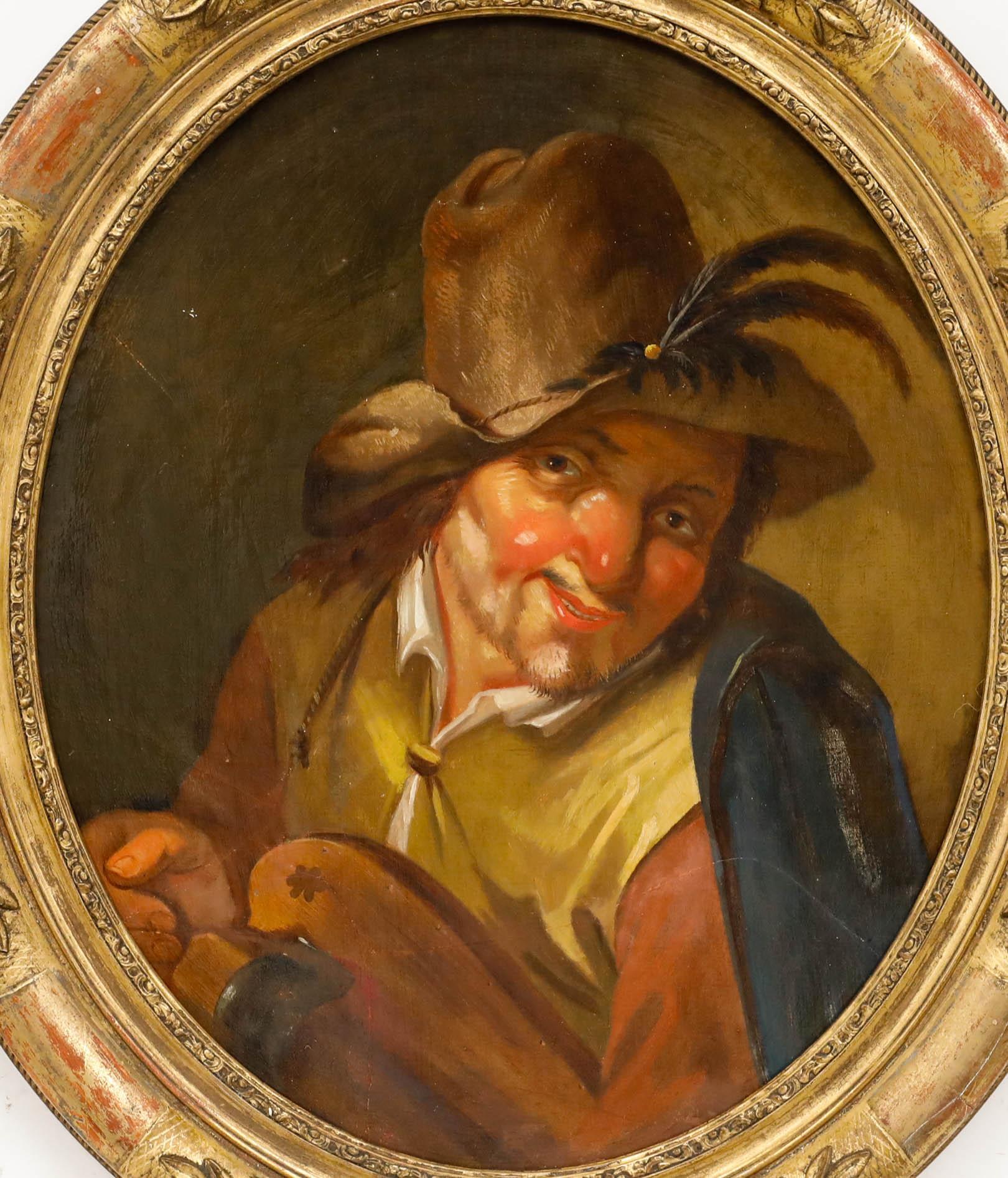Framed Dutch School Late 19th Century Oil - The Artist - Painting by Unknown