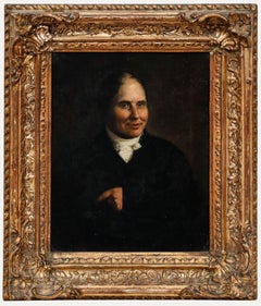 Framed Early 19th Century Oil - Gentleman with a White Cravat