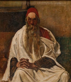 Framed Early 20th Century Oil - A Jewish Elder