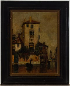 Framed Early 20th Century Oil - A Venetian Canal Scene