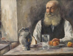 Framed Early 20th Century Oil - At the Dinner Table